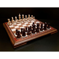Шахматы "Поединок" орех нескладные с деревянными фигурами