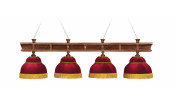 Лампа Президент 4пл. ясень (№7,Бархат красный,бахрома желтая,фурнитура золото)