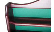 Полка для шаров навесная (махагон, 64 х 39 х 10,5 см. с сукном)