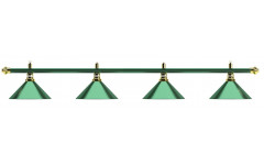 Лампа на четыре плафона «Allgreen» D35 (зелёная штанга, зелёный плафон D35см)