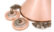 Лампа на три плафона «Elegance» (бронзовая штанга, бронзовый плафон D35см)